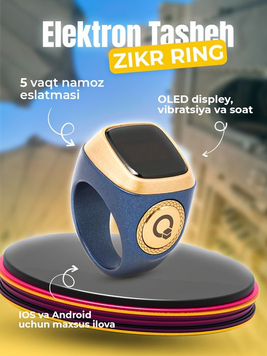 Zikr ring tasbeh, tasbex, тасбех, зикр ринг, namoz va zikr eslatmasi