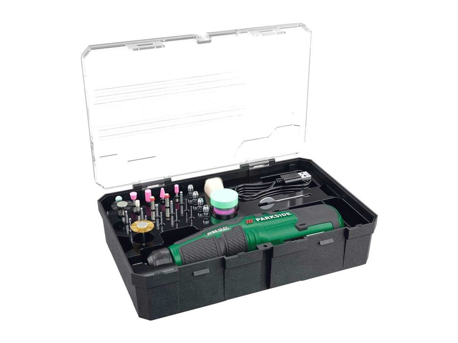 Masina de gaurit, slefuit fin, cu acumulator - 12V Parkside PFBS 12 C7