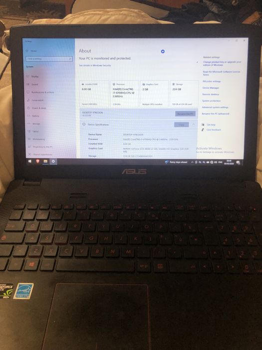 Vand laptop asus rog gaming i7
