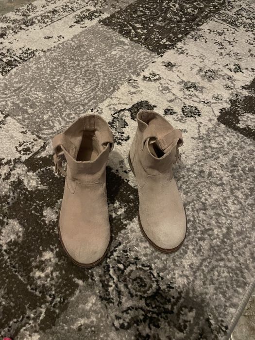 Botine piele întoarsă fetițe Zara