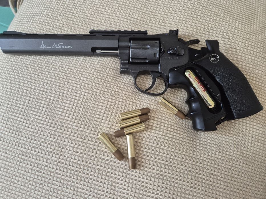 Pistol airsoft dan wesson rugger lung CO2 cu bile 6 mm 3 Joule