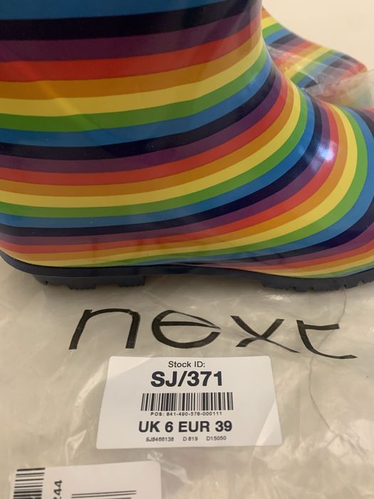 Cizme cauciuc Next marimea 39 - curcubeu