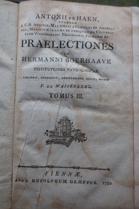 carte veche medicina 1780 Praelectiones in Hermanni Boerhaave