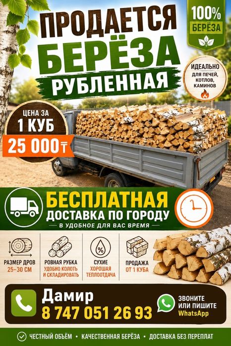 береза для бани и дома