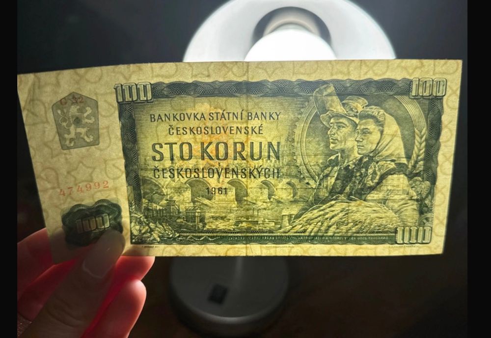 Lot 6 bancnote istorice Cehoslovacia 1961