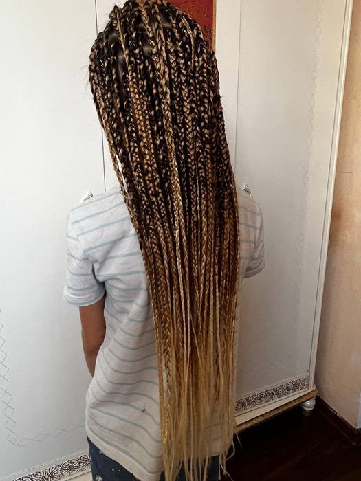 Плету косы детям из ниток и каниколон