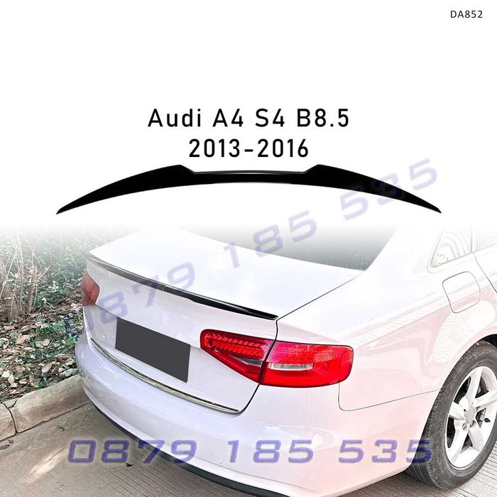 Спойлер за багажник за Audi A4 S4 B8.5 2013-2016, черен гланц – DA852 тунинг лип заден ауди а4