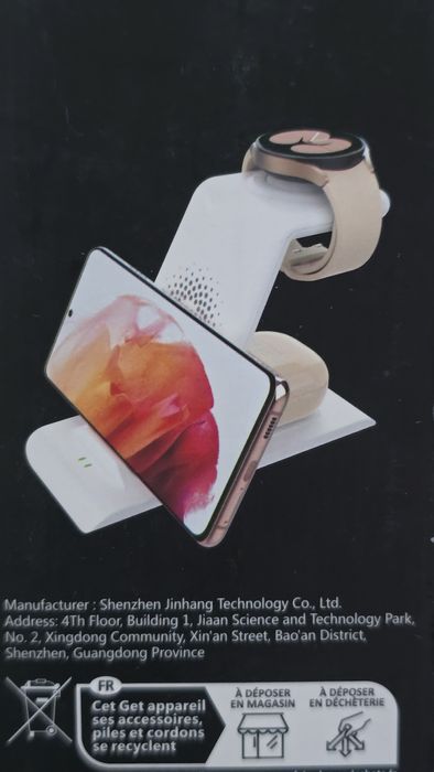 Stație de încărcare Wireless 3 în 1 (telefon/căști/ceas)