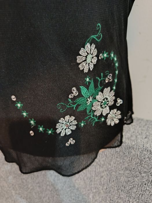 Bluza sexy Oasis cu flori și paiete gen anii 2000 mărimea M 38