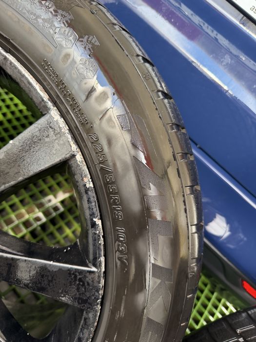 Set jante aliaj R19 5x108 ET49 + anvelope Falken Eurowinter HS02 Pro 225/55 R19 DOT 2025