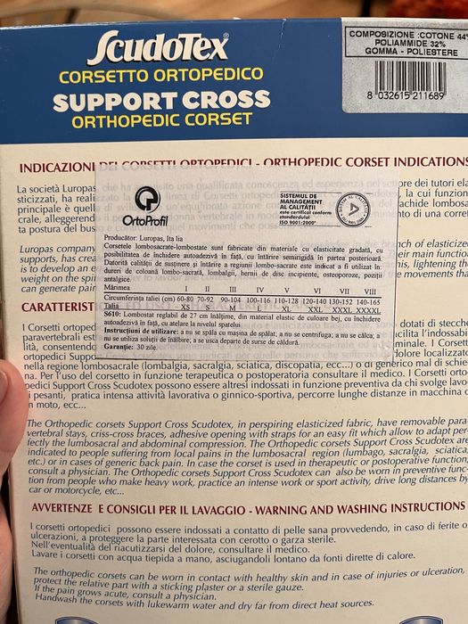 Corset pentru afectiuni lombare