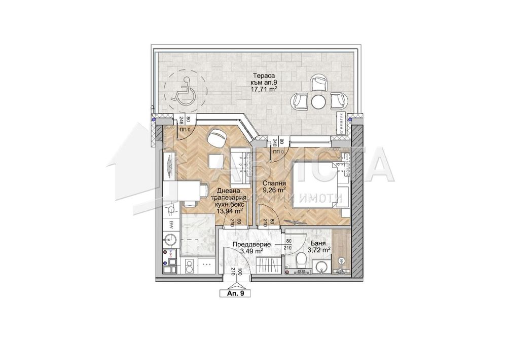 2-стаен в София-Люлин 8