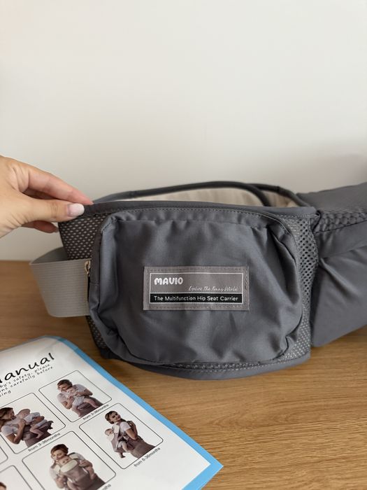 Marsupiu Mavio ergonomic NOU, cu șezut detașabil, 0-14,9 kg, 0-3 ani