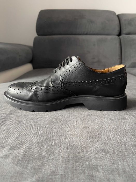 Pantofi Negri Piele Barbati 40