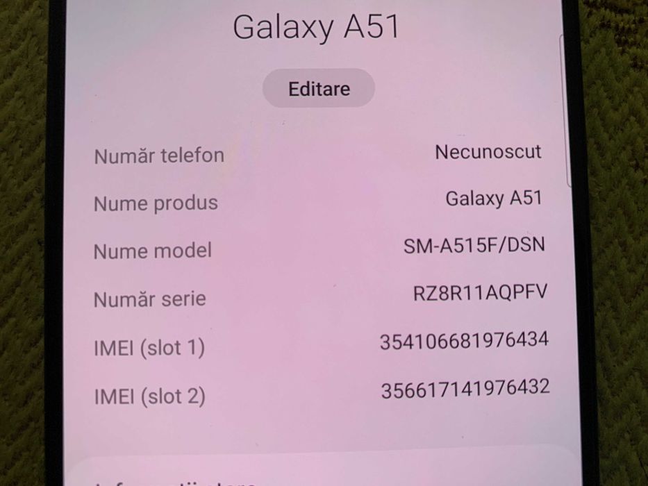 samsung A 51 280 lei