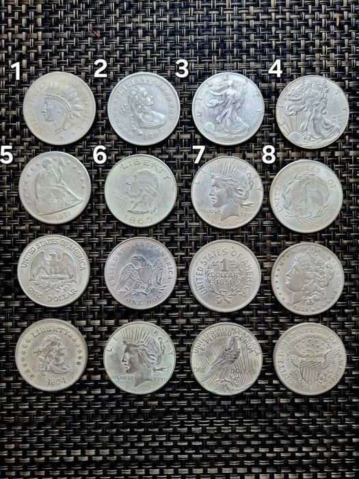 Монети one dolar, 1 долар - 16 бр.