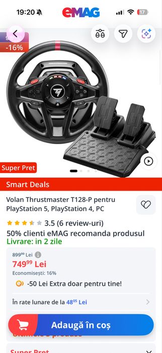 Volan thrustmaster t128-P