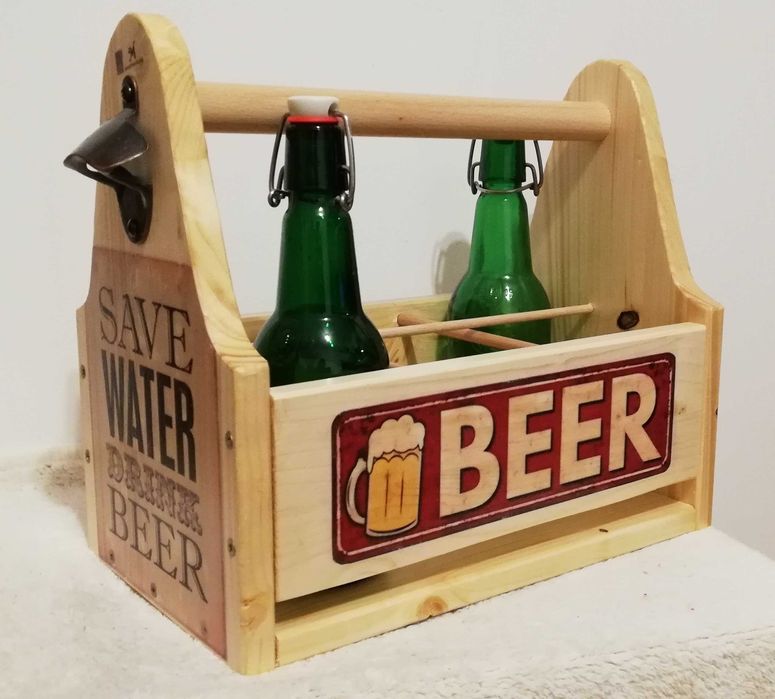 Lada din lemn pentru sticle de bere
