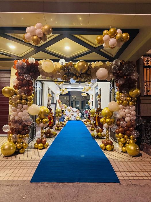 Oformileniya Toshkent shar bilan bezatish chaqaloq olib chiqish ayiqla