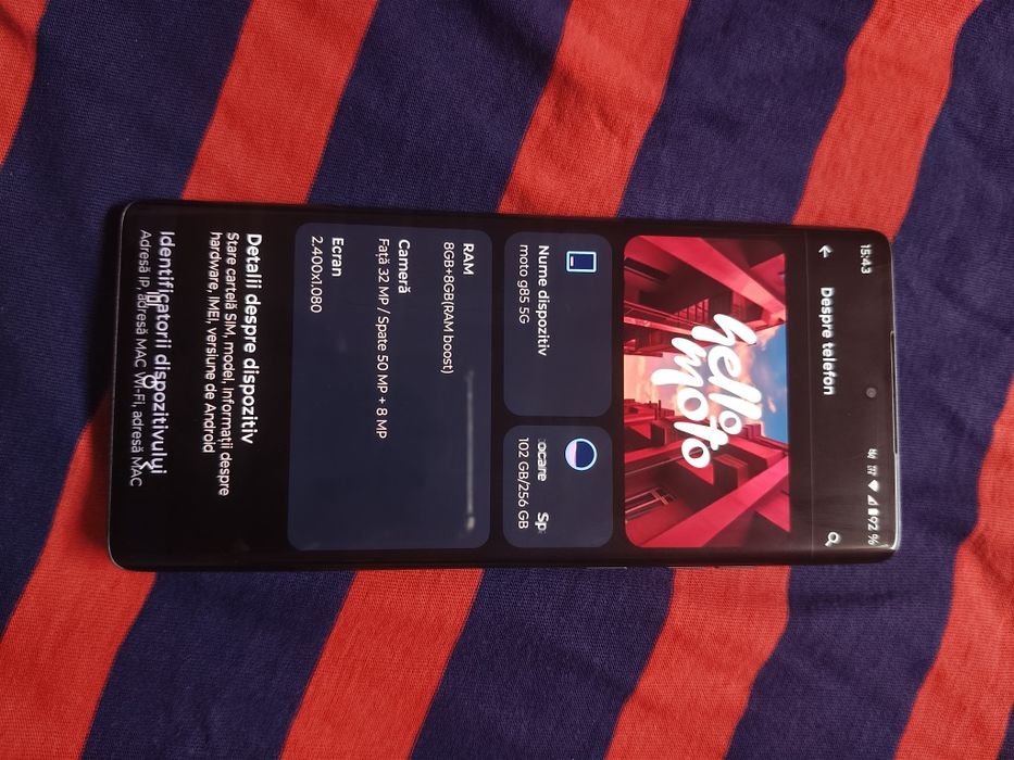 Motorola G85, 256 GB, utilizat o saptamana