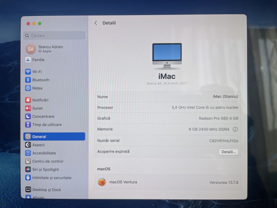 iMac Retina 4k, 21,5 inch