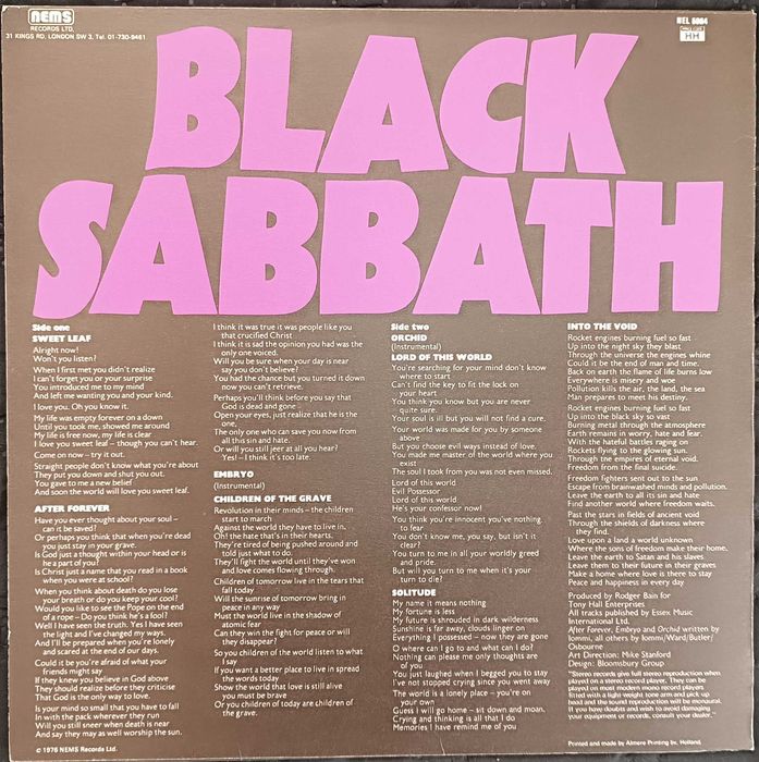 Грамофонна плоча BLACK SABBATH - MASTER OF REALITY