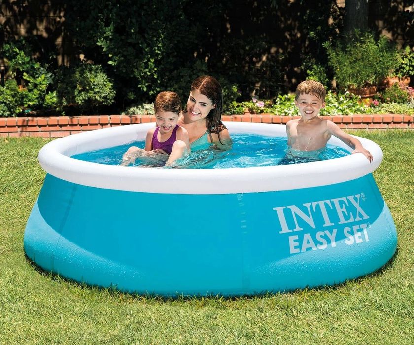 Надуваем басейн INTEX Easy Set, 183 х 51 см.