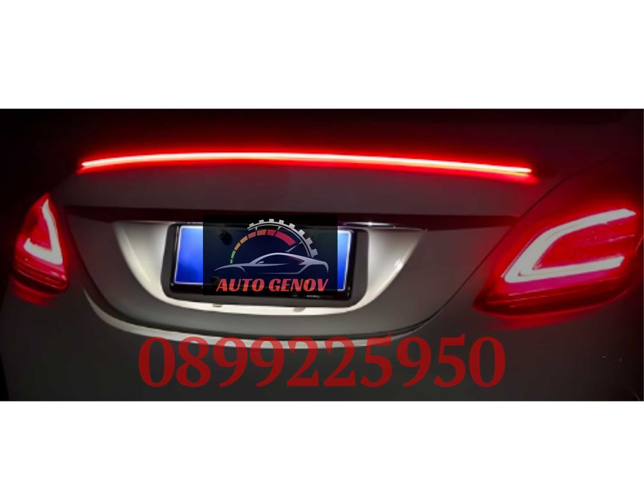 Заден Тунинг Лип Спойлер, Светещ, Трети Стоп + Мигач, Универсален