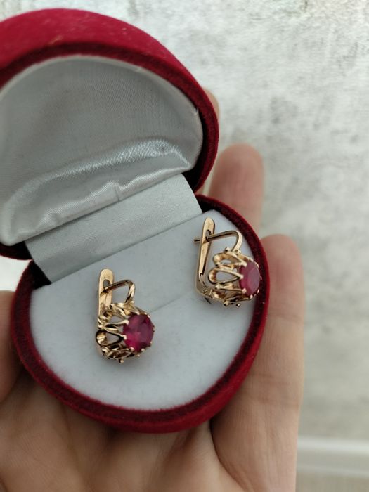 Советские серьги 583 пробы