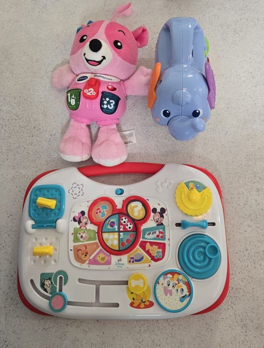 Lot jucarii Clementoni și Vtech elefant, tableta si urs interactiv