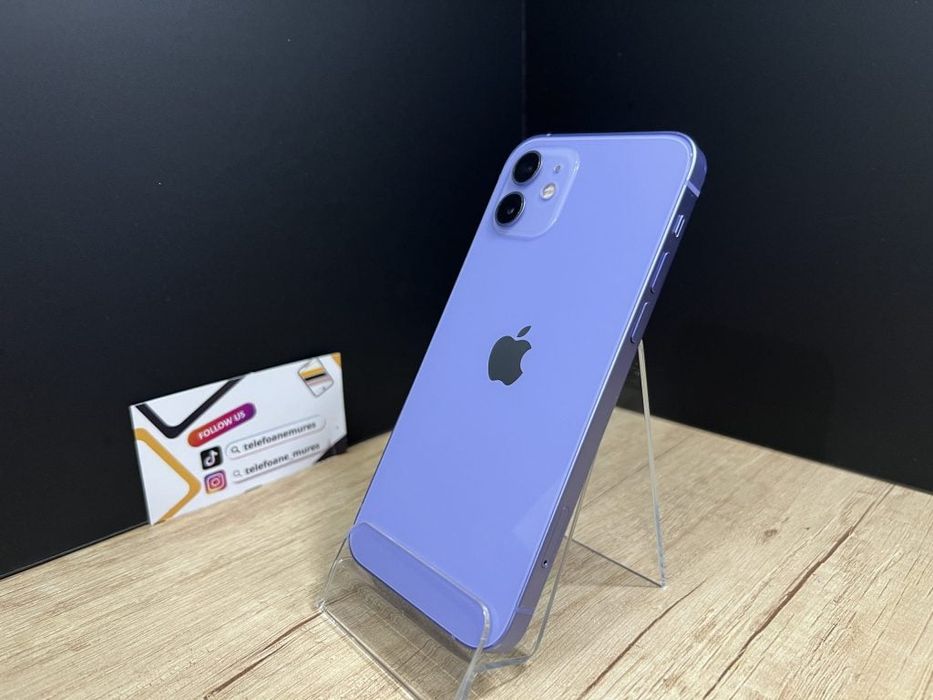 Iphone 12 128Gb Purple Second-Hand Foarte Bun 3 ani garanție, Telefoan
