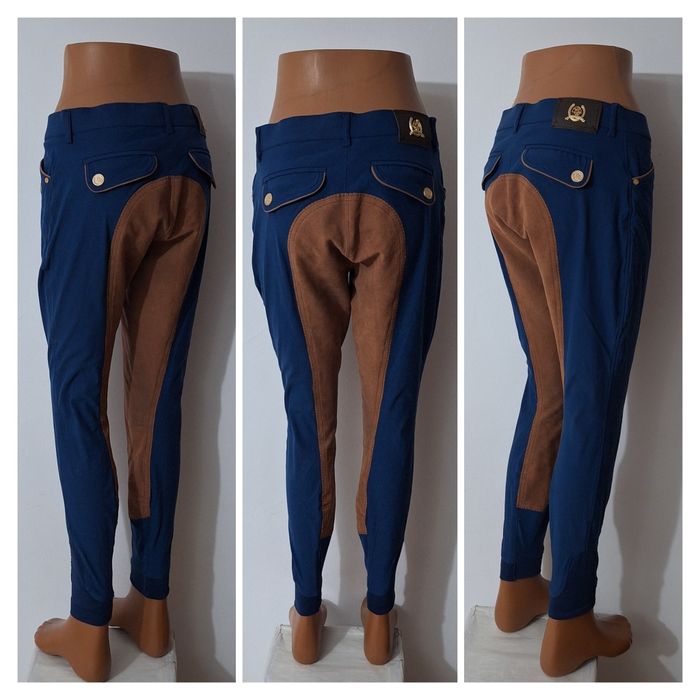 Pantaloni noi ptr. călărie, echitație Lauria Garrelli HKM Roma Piping basanes Alos, nr.40 sau M ptr. femei