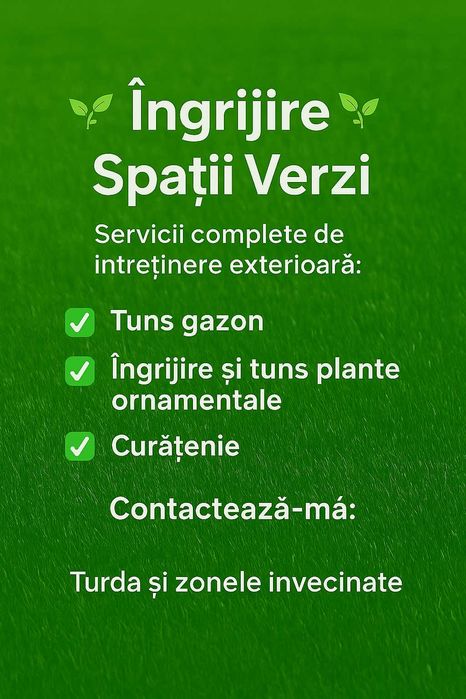 Întreținere spații verzi