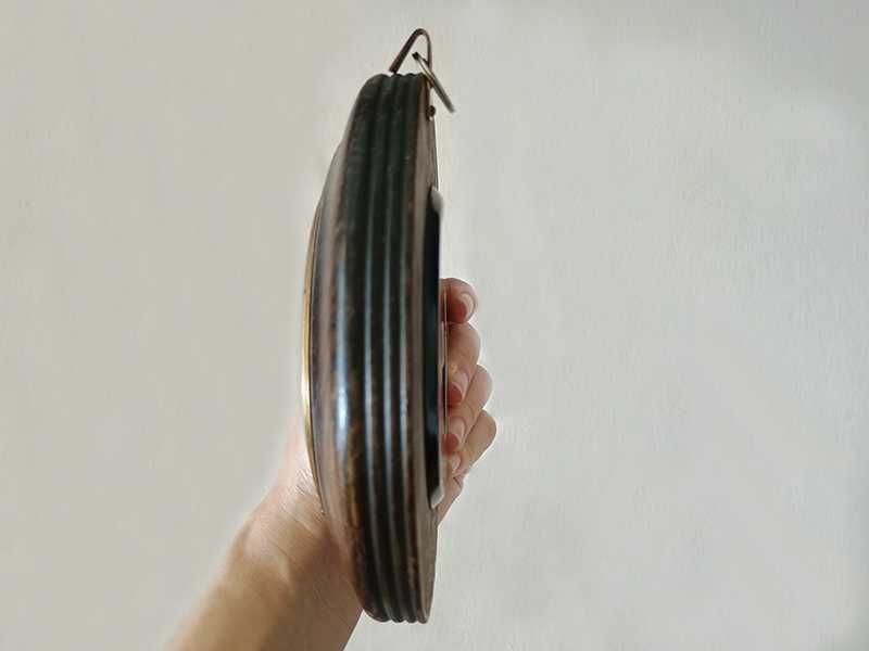 Немски барометър със термометър дърворезба / барометър - Fischer