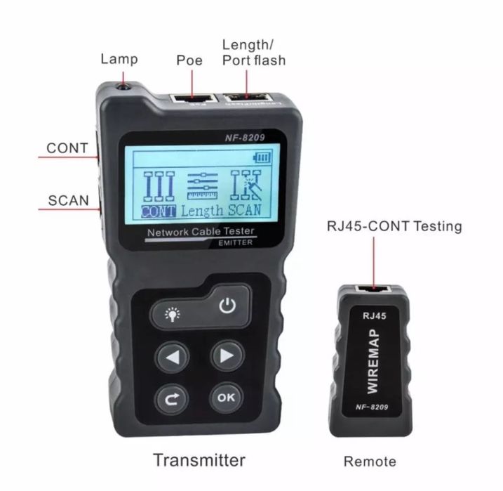 Многоцелевой сетевой РОЕ тестер NF-8209