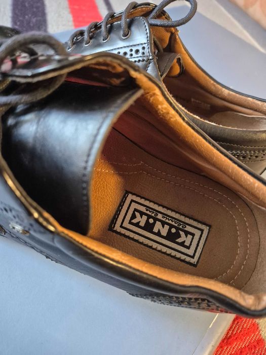 Ocazie ! Pantofi barbatesti de tip Oxford piele naturala, brand K.N.K, marime 46, noi