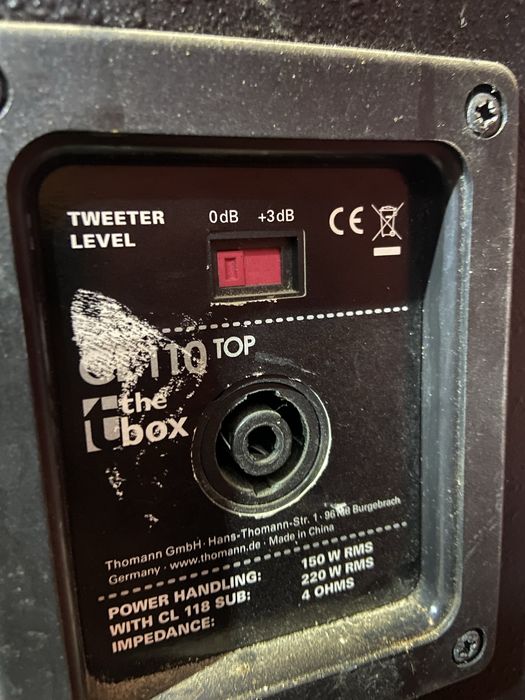 Boxe pasive  T-box 250 w rms , 12 inch