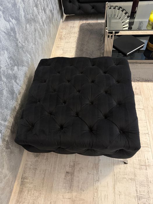 Canapea Chesterfield + fotoliu Chesterfield +suport picioare Chesterfield