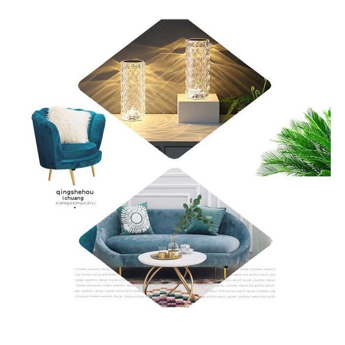 RGB LED настолна лампа, със сензорен димер