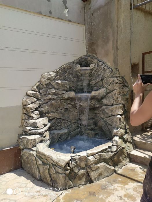 Водопад,шаршара,хай тек,пруды,арык,бассейн,фонтан,мостик,камень,тош