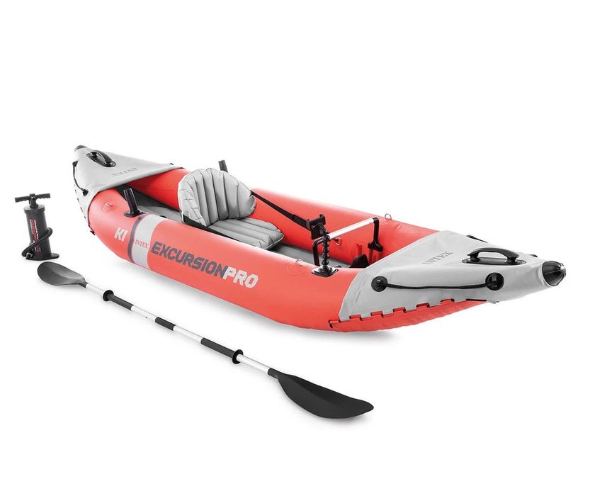 Надуваем каяк за екскурзии INTEX Excursion PRO K1 Kayak