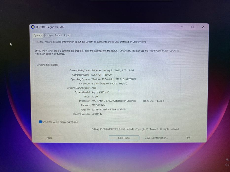 ACER aspire 3 R7 5000