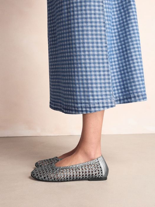 Плетеные балетки