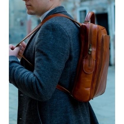 Раница от естествена кожа