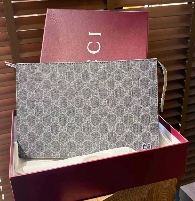 Чанта Gucci Grey Trim Pouch