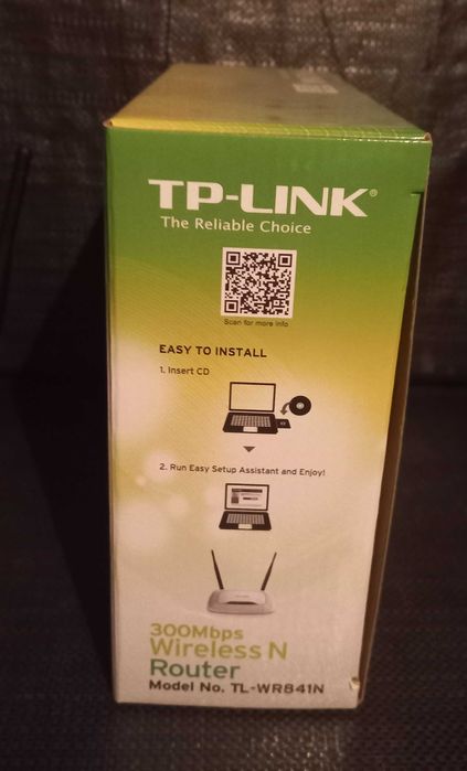 Безжичен рутер TP-Link TL-WR841N 300Mbps с две антени за стабилен сигнал