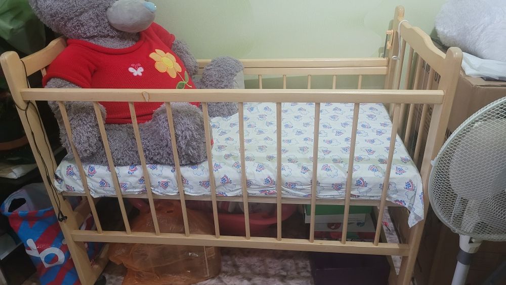 Кровать качалка с матрацем