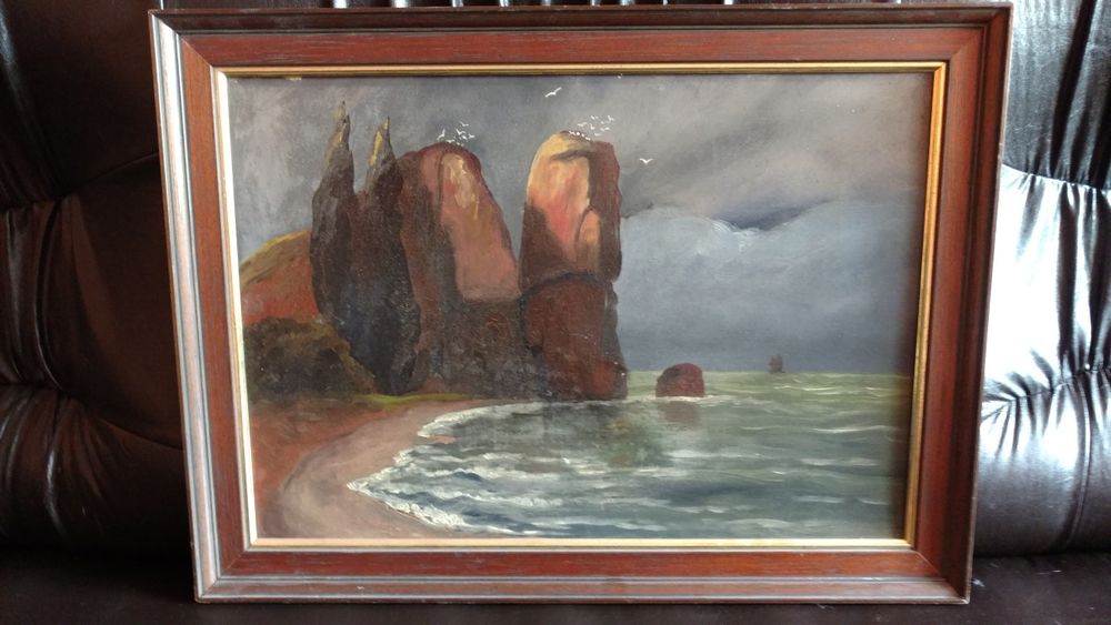 Стара авторска картина-масло.