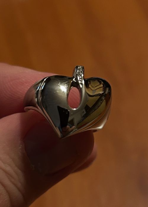 Inel Cerruti original nou model "Silver heart" in cutie