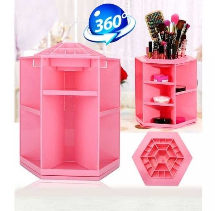 Козметичен органайзер, въртящ се на 360 градуса, капацитет до 70 прод.